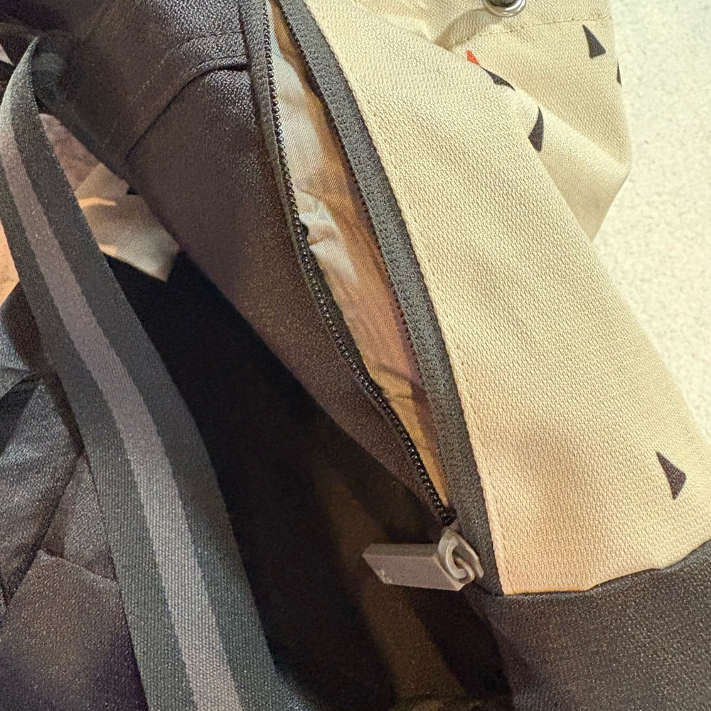 Sherpani Black and Cream Triangle Print Backpack - Picture 9 of 15